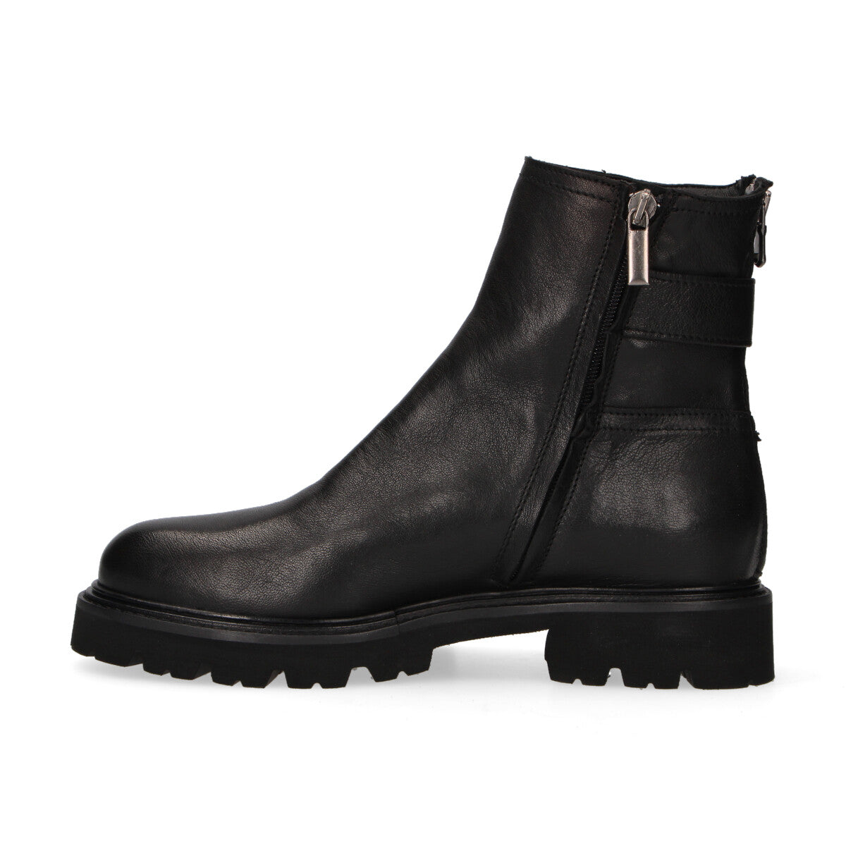 Mohai boots Sito con fibbia in pelle nera