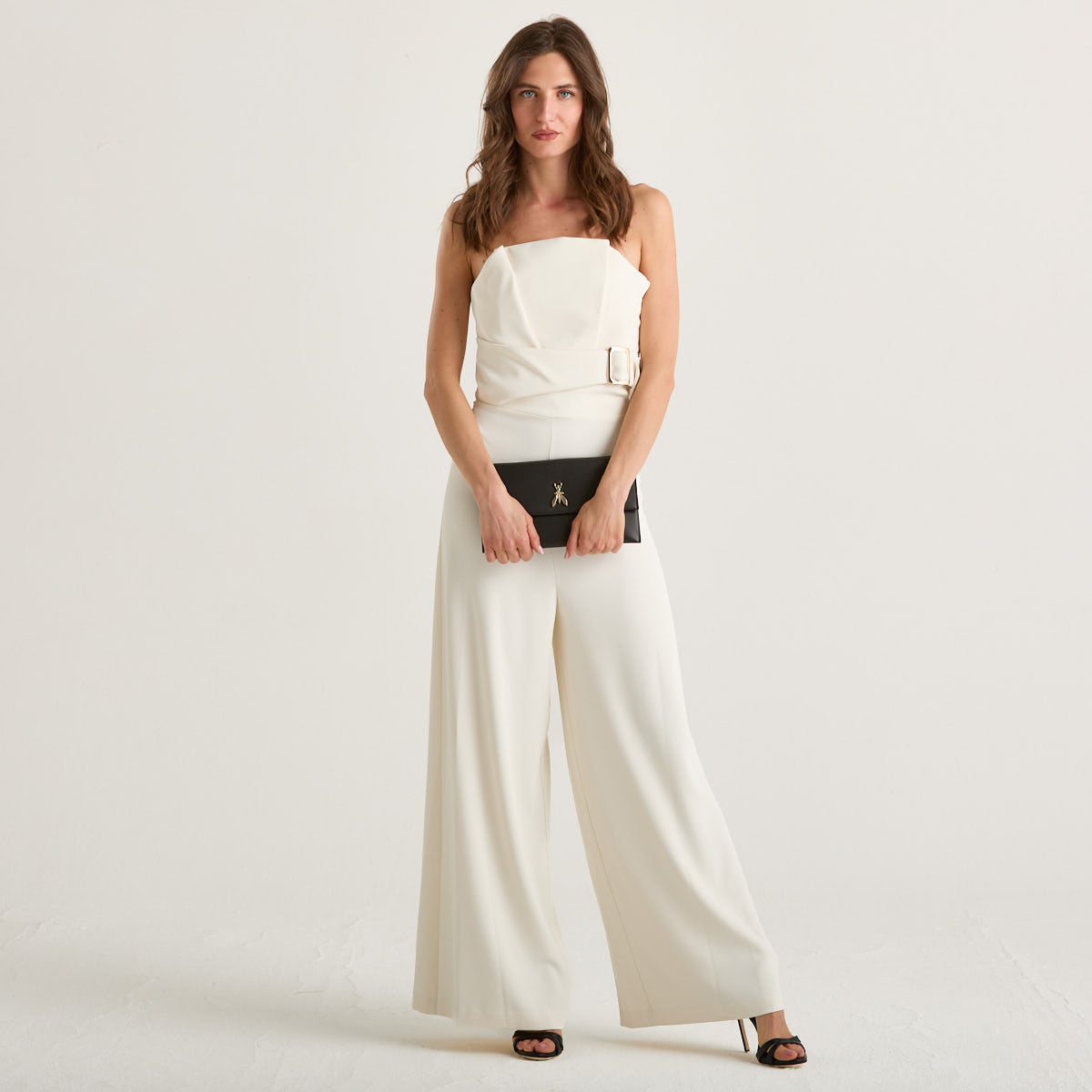 Relish tuta elegante a top con fibbia avorio