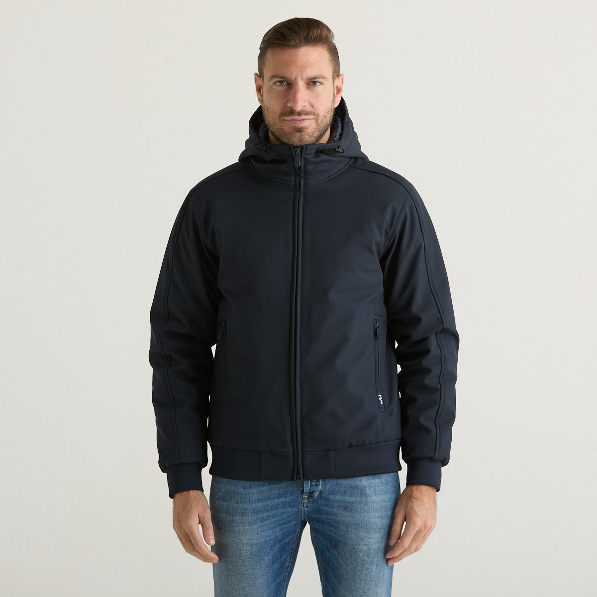 ADD giubbino corto con cappuccio blu