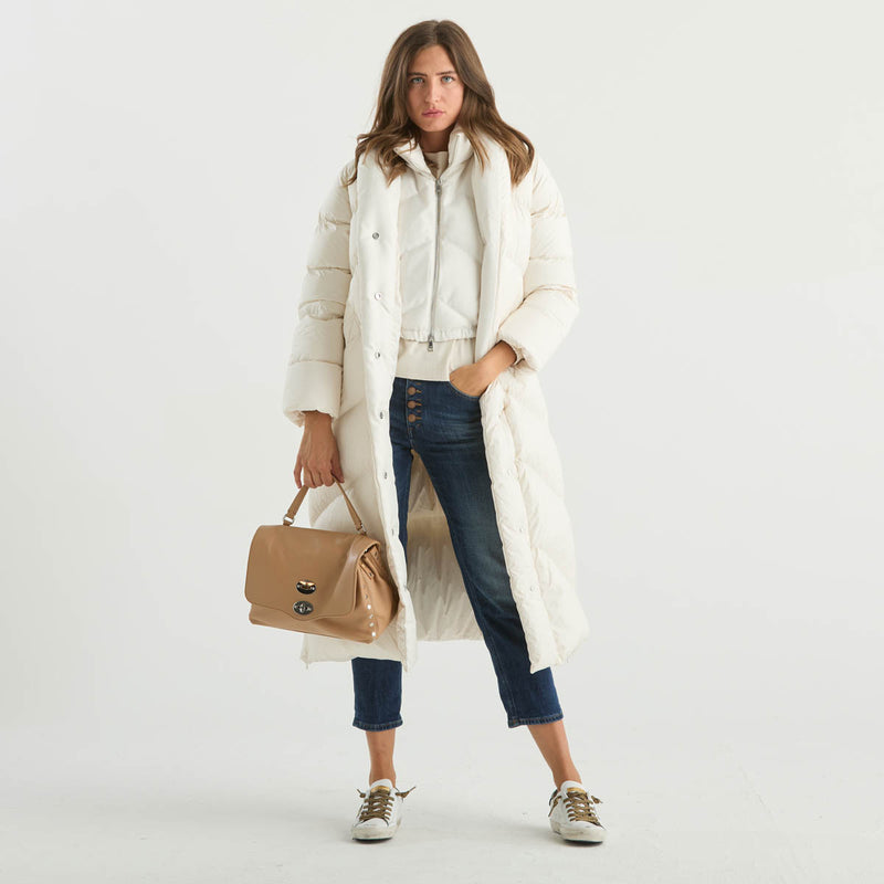 ADD giubbotto lungo senza cappuccio panna