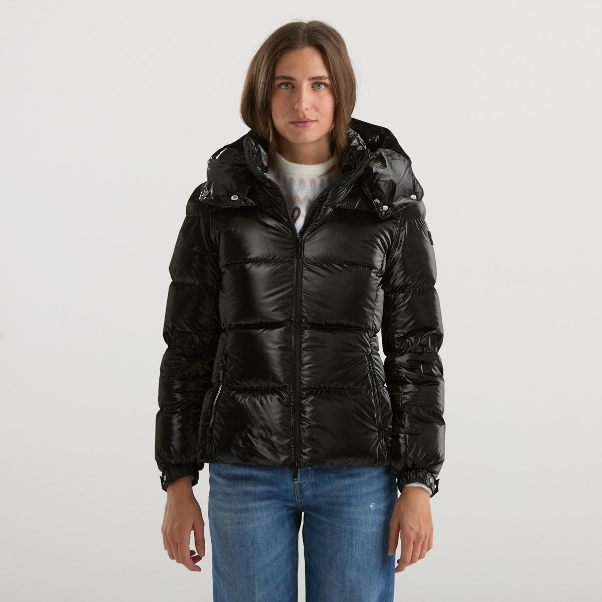 ADD piumino corto con cappuccio nero