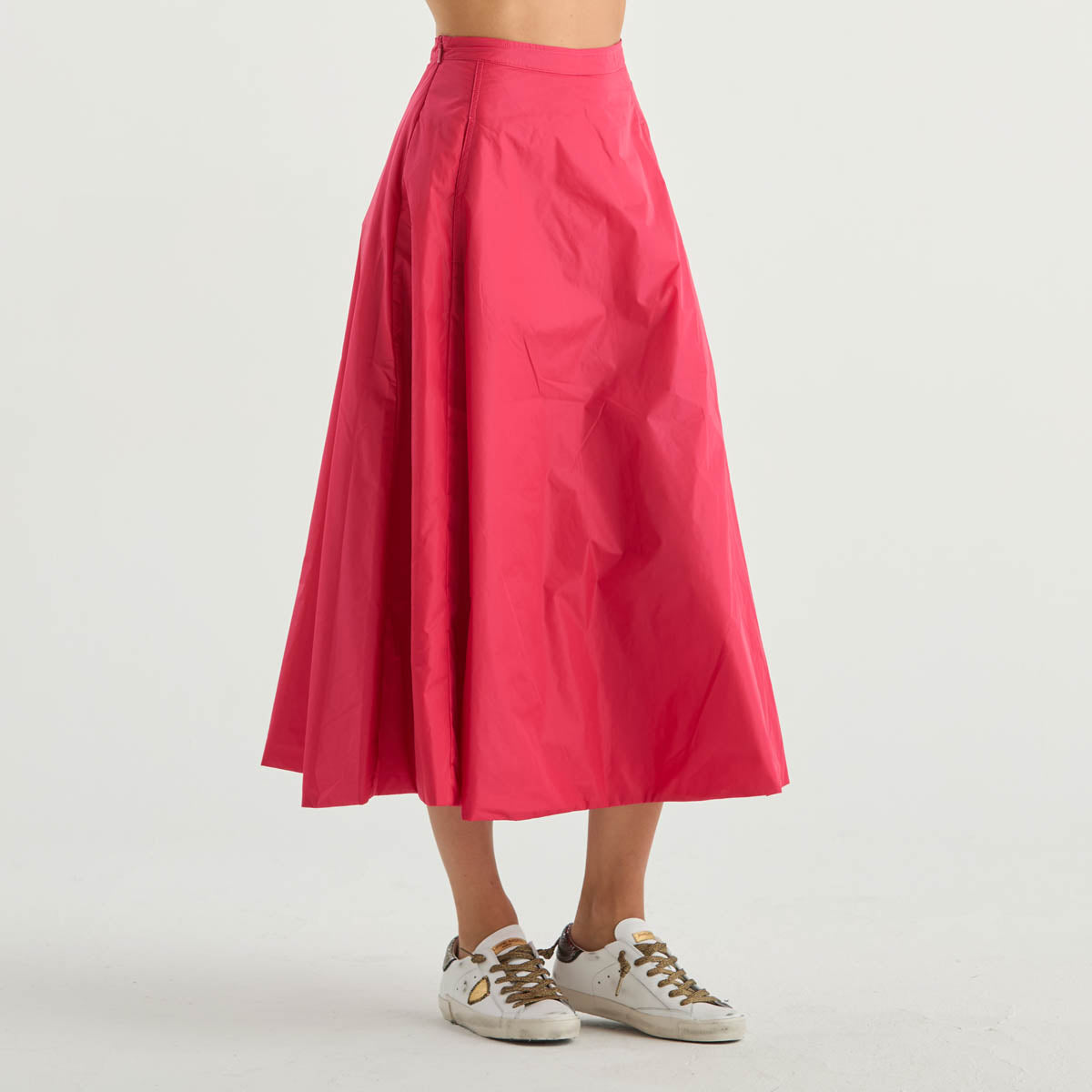 ADD gonna sotto al ginocchio in tessuto fuxia