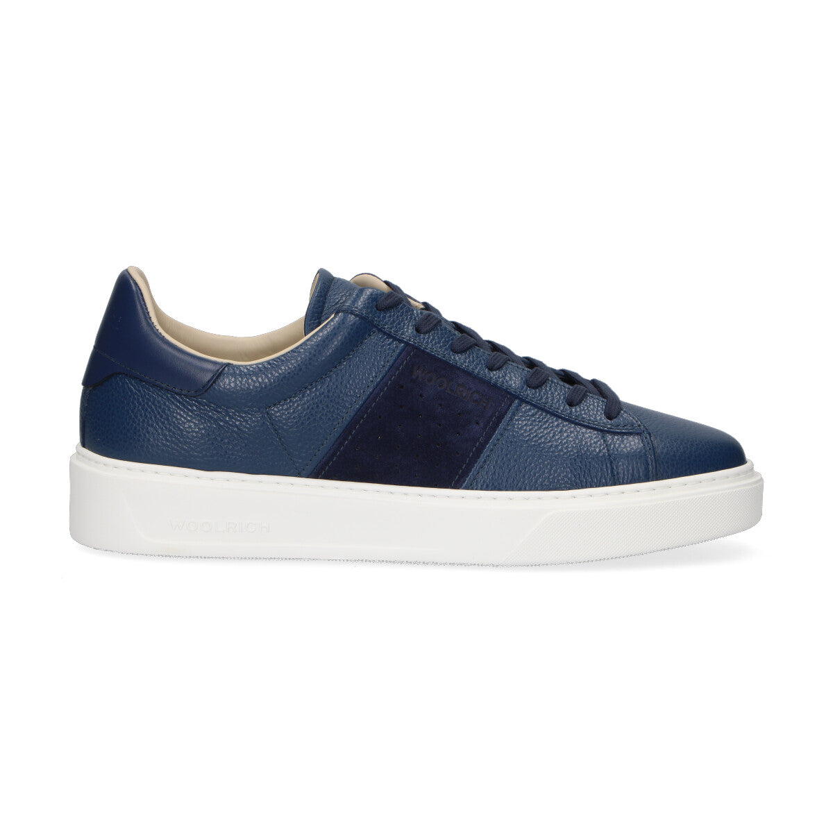 Woolrich sneaker in pelle e camoscio blu