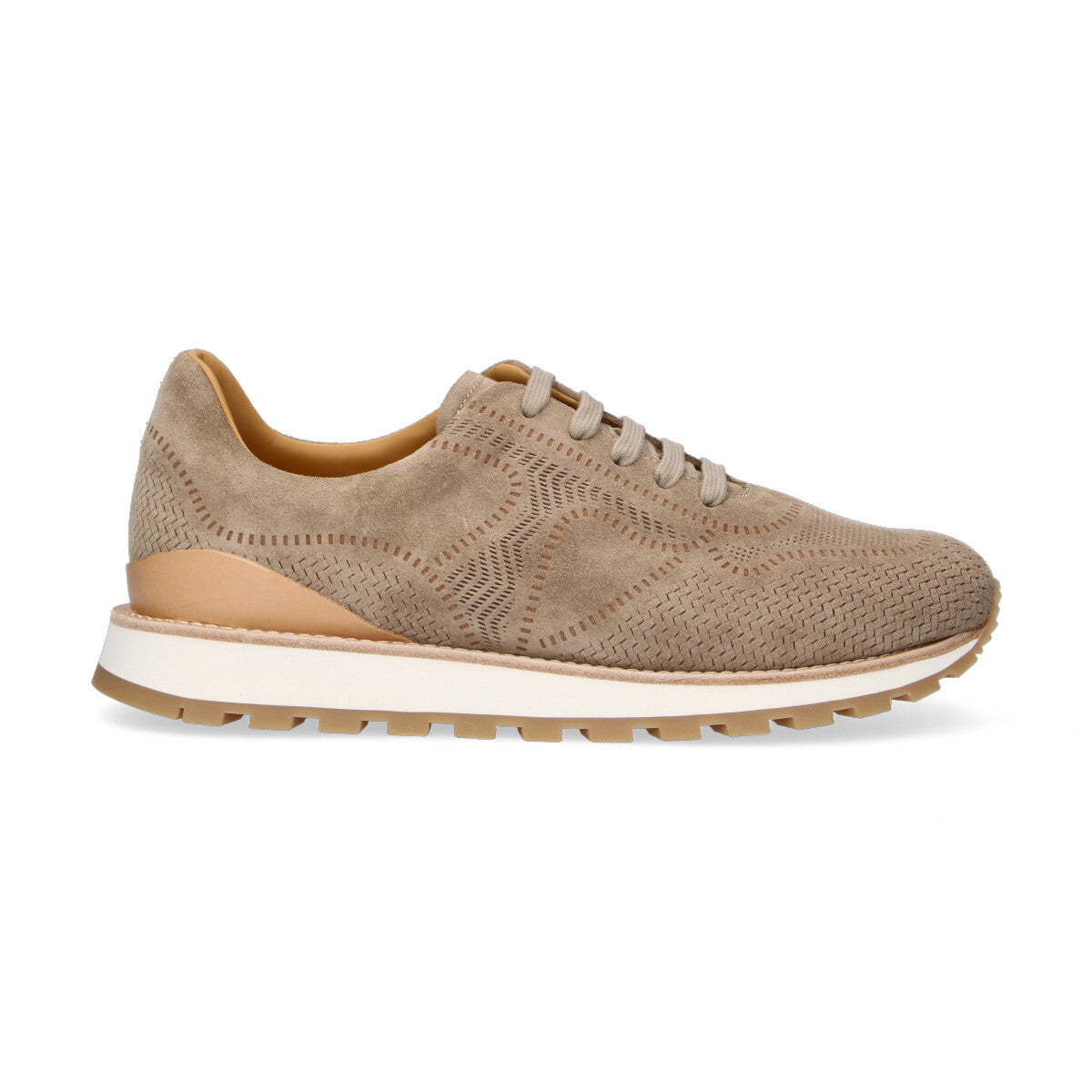 Testoni sneaker in camoscio beige