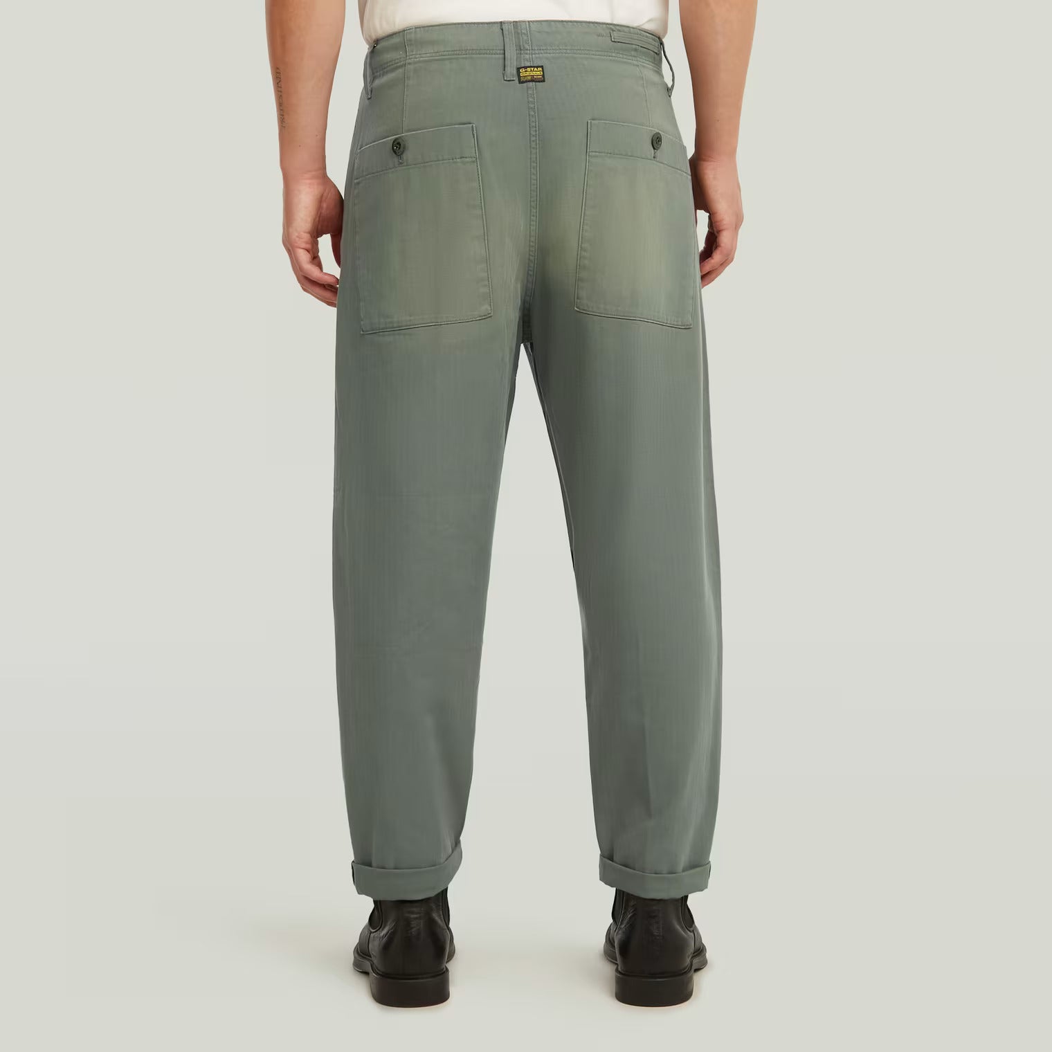 G-Star Pantaloni chino plissettati verdi used