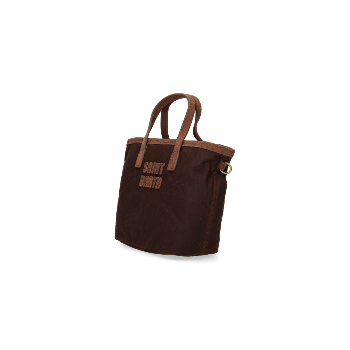Mc2 Saint Barth borsa City Bag Mini Wax in tessuto marrone