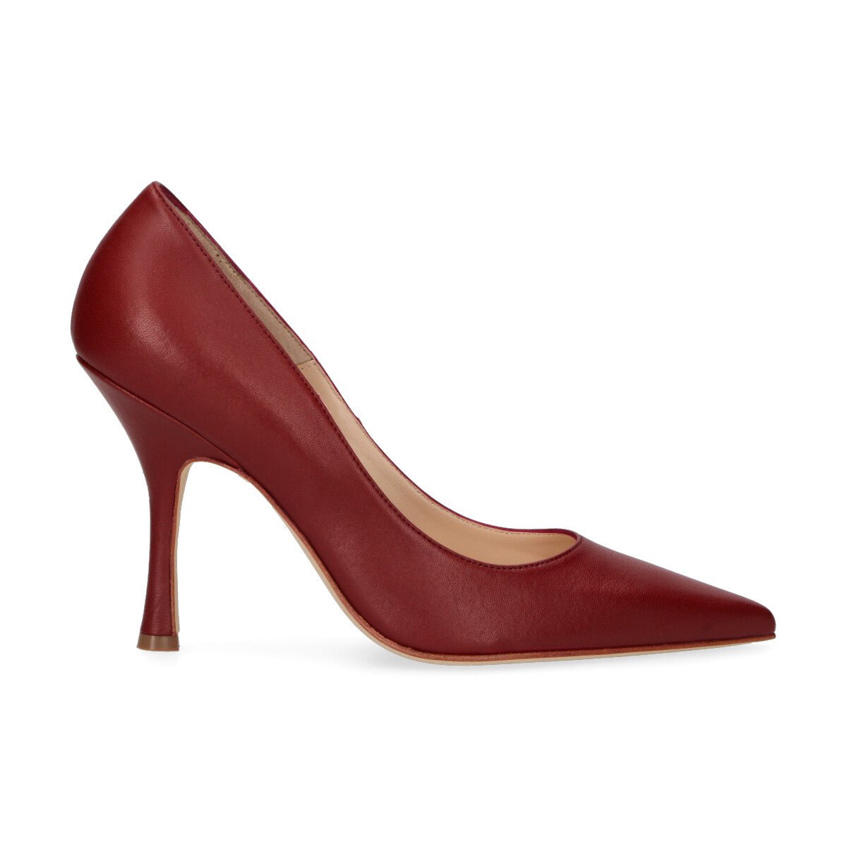 Anna F. deccoltè in pelle bordeaux