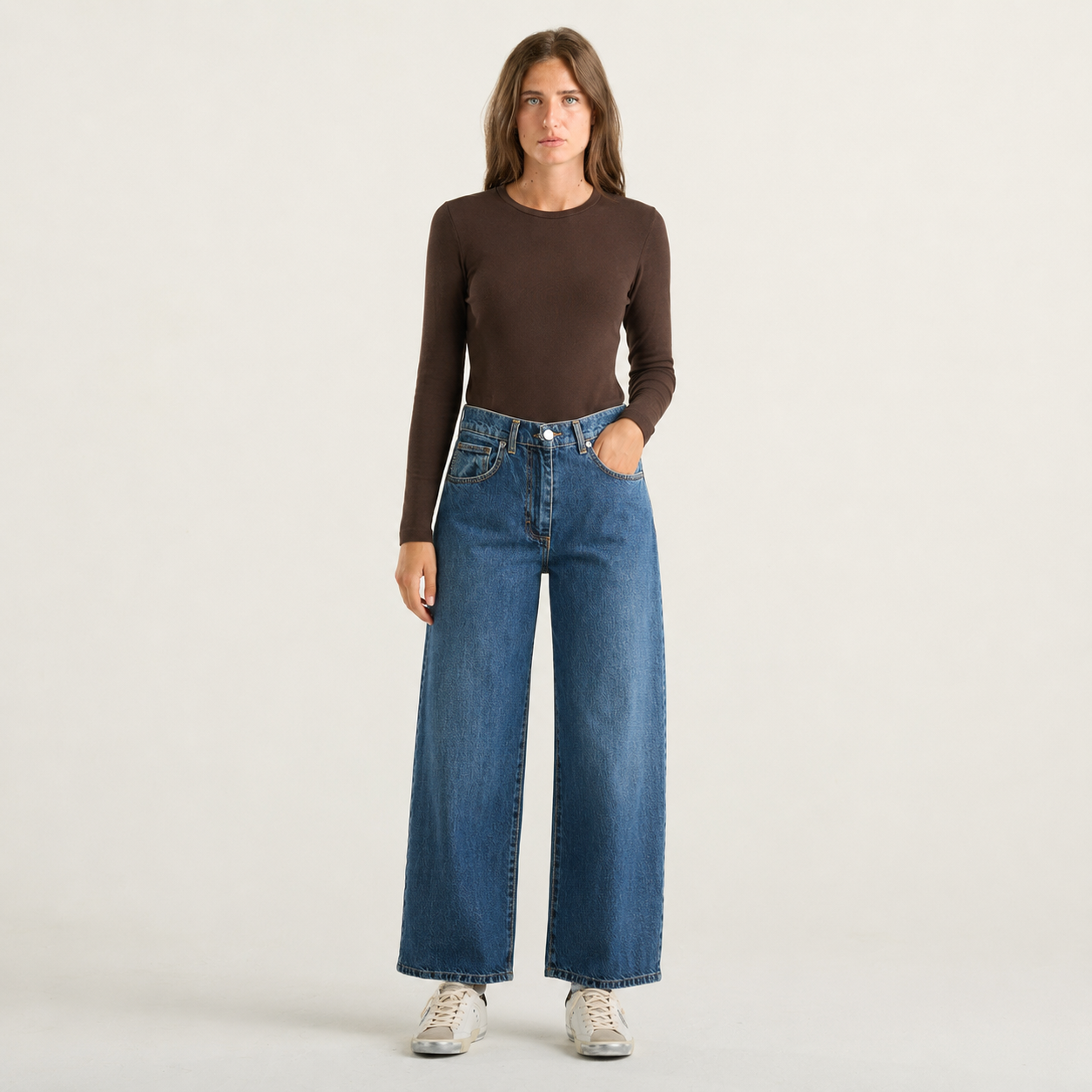 Haveone Bella Jeans Baggy Donna Blu