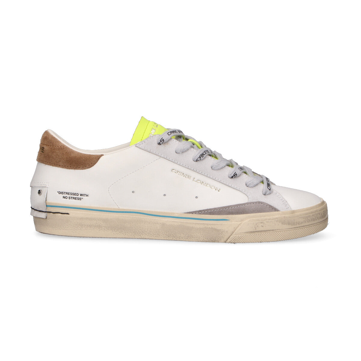 Crime London sneaker Distressed flash lime