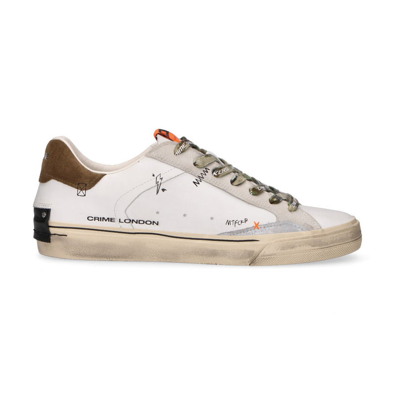Crime London sneaker Distressed military green