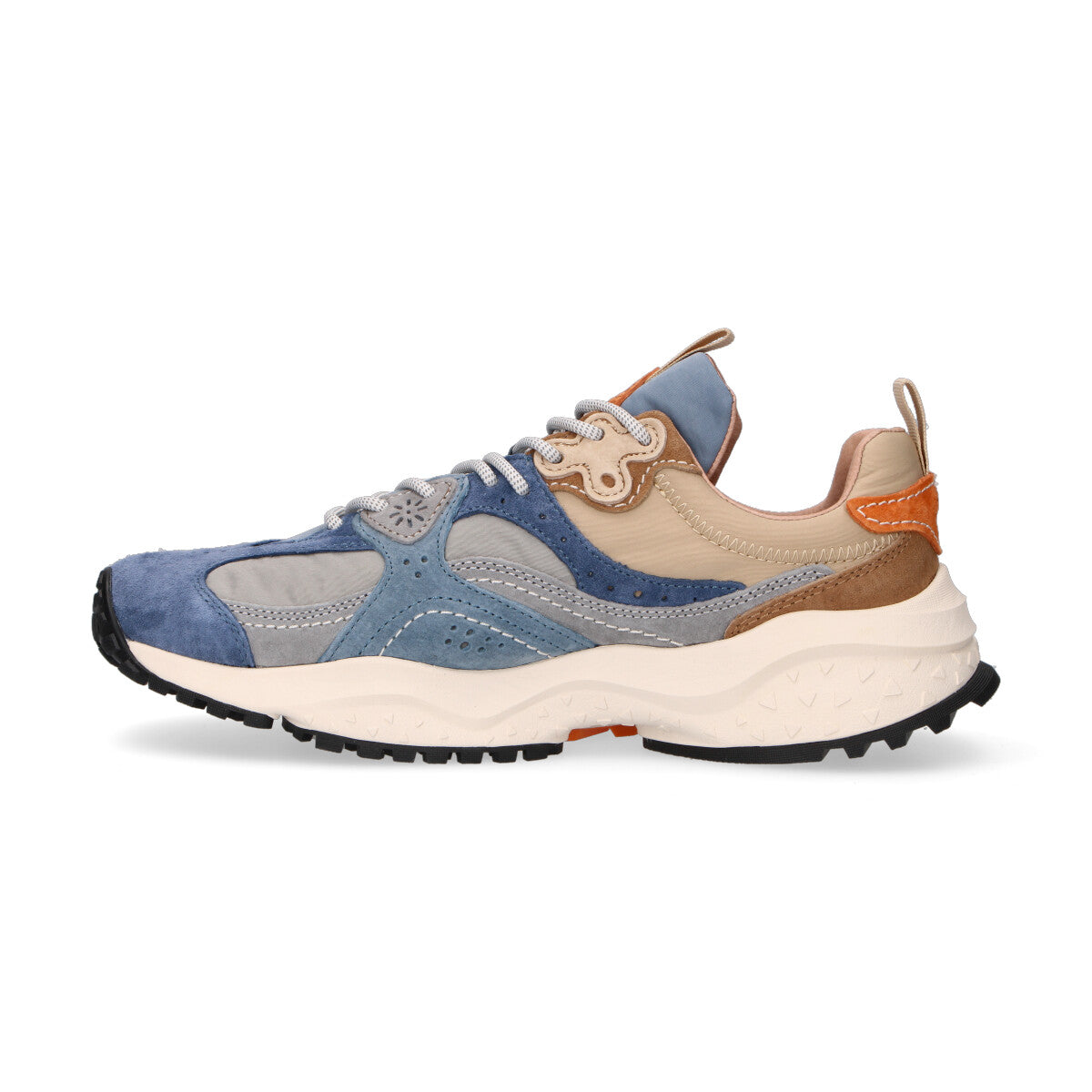 Flower Mountain sneaker Wave Man suede azzurra