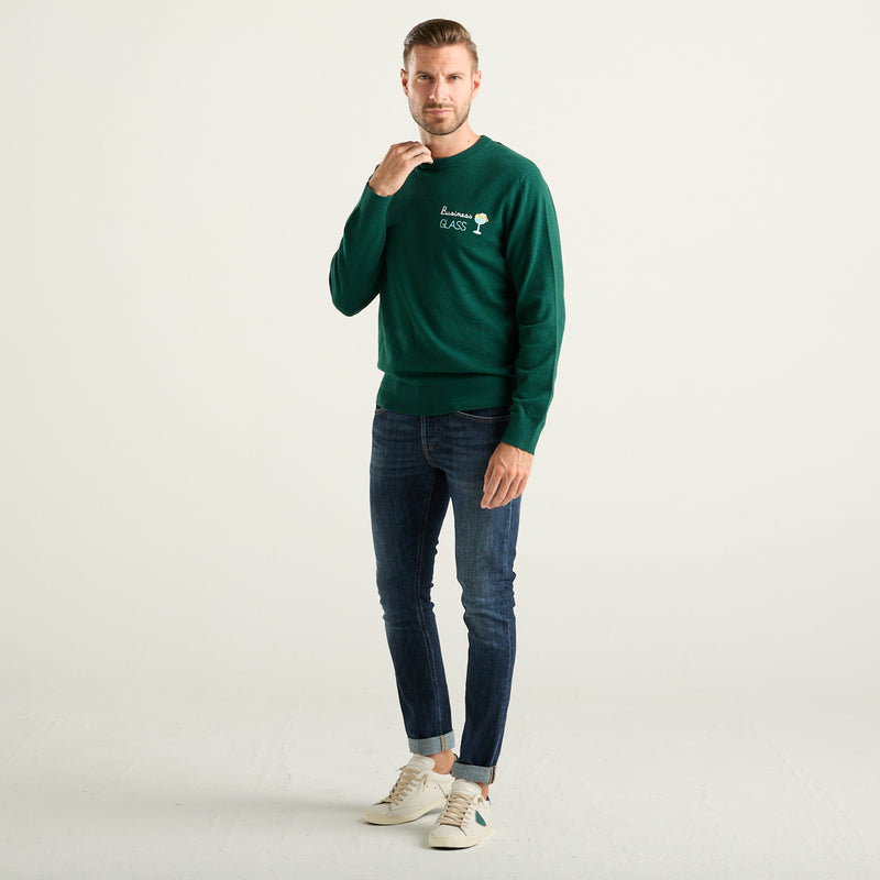 MC2 Saint Barth Heron Light Maglione Uomo Verde Business Glass