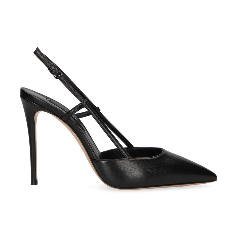 Casadei chanel Minorca in pelle nera