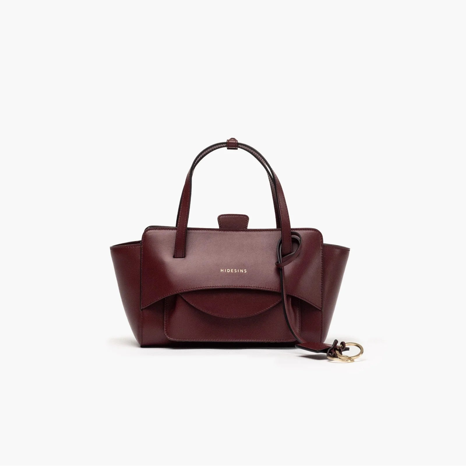 Hidesins borsa a mano Flap S in pelle Wine