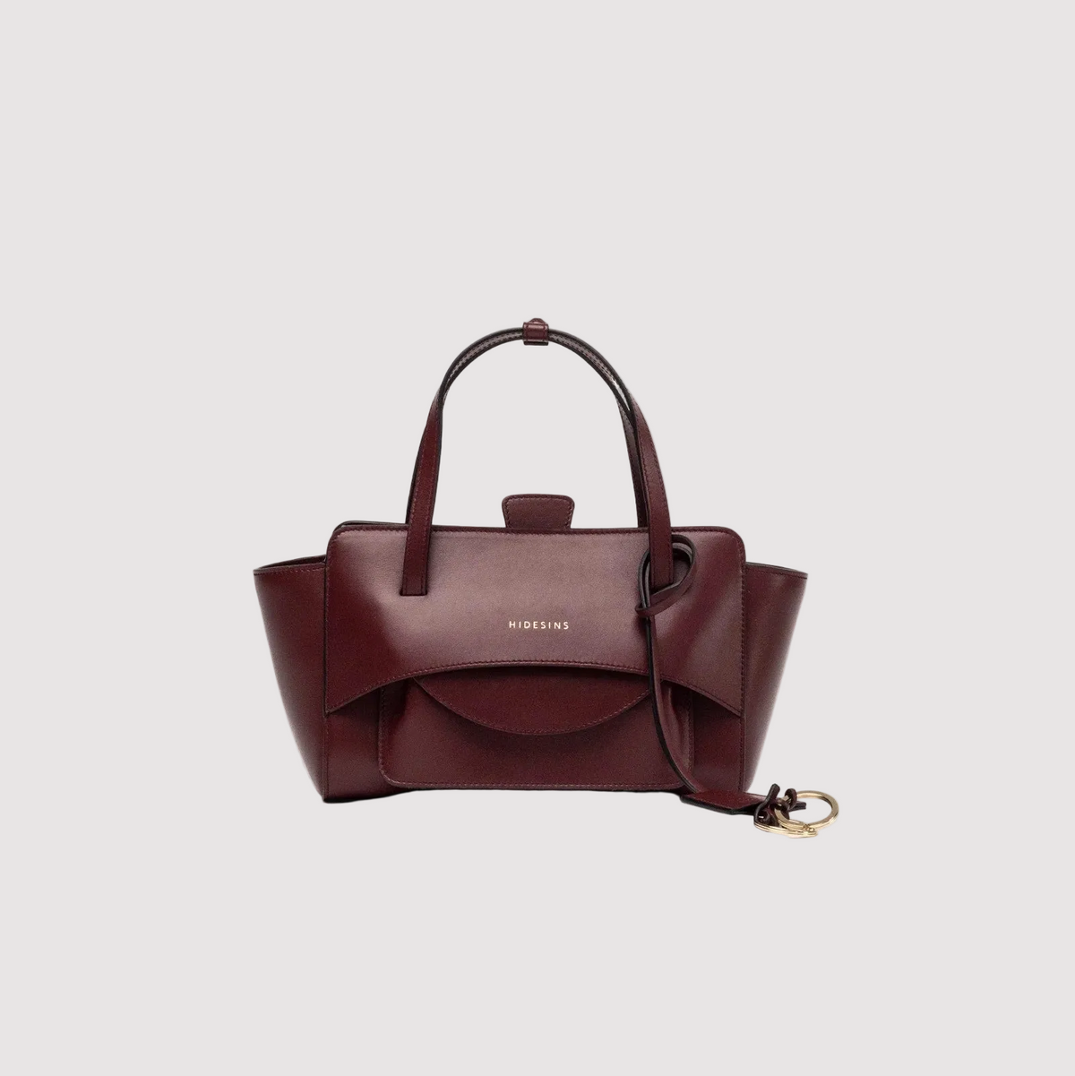 Hidesins borsa a mano Flap S in pelle Wine