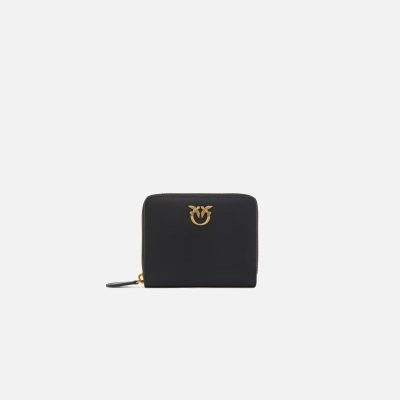 Pinko portafoglio quadrato zip-around in pelle