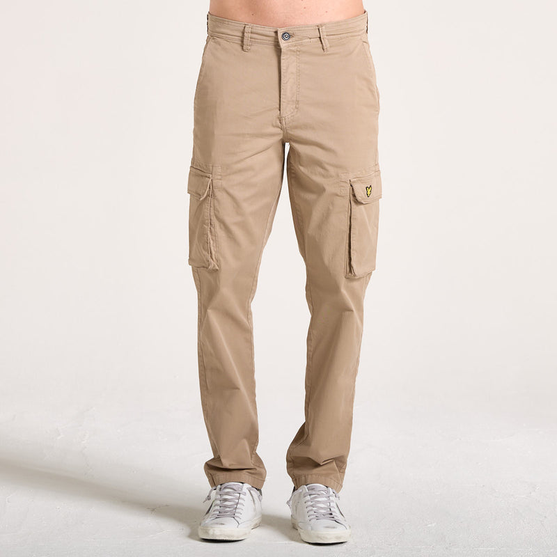 Lyle & Scott pantalone cargo in tessuto beige