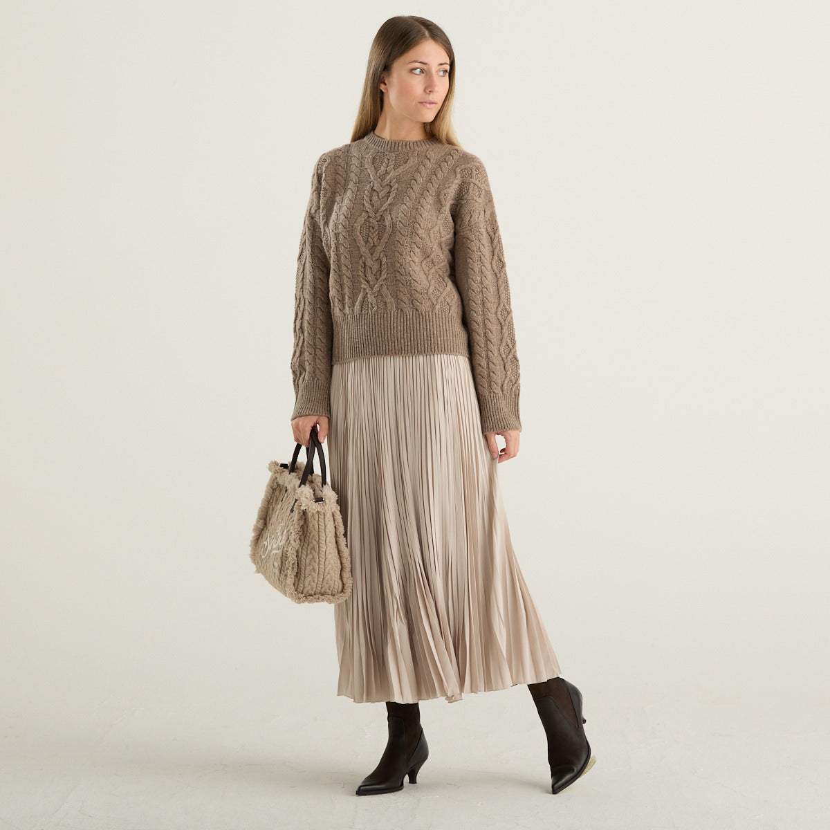 Weekend Max Mara – Maglione Alben in pura lana vergine marrone