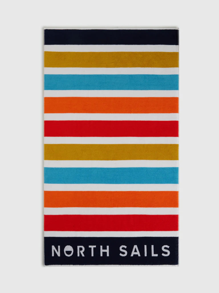 North Sails Telo mare con logo righe multicolor