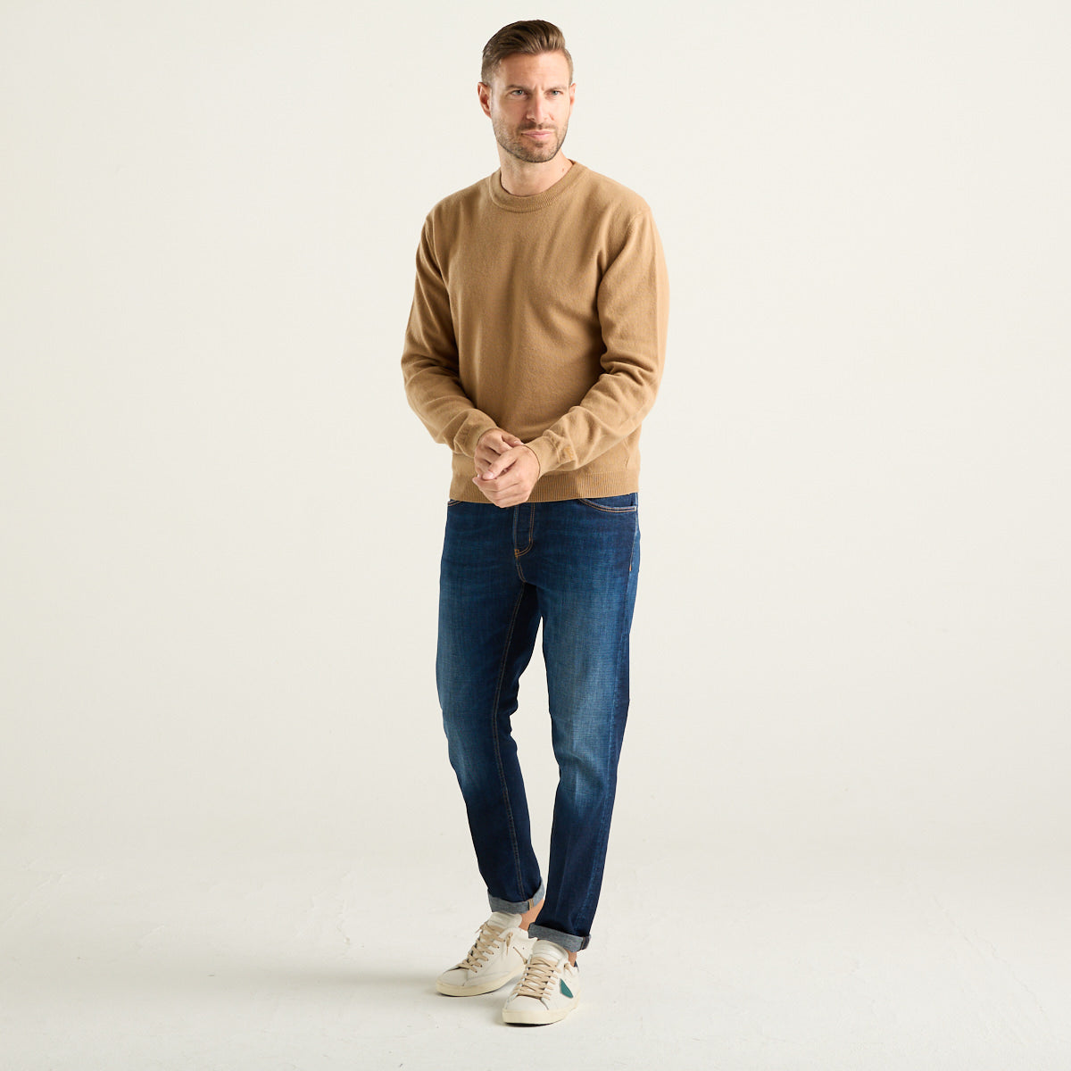 Woolrich maglione girocollo in lana cammello