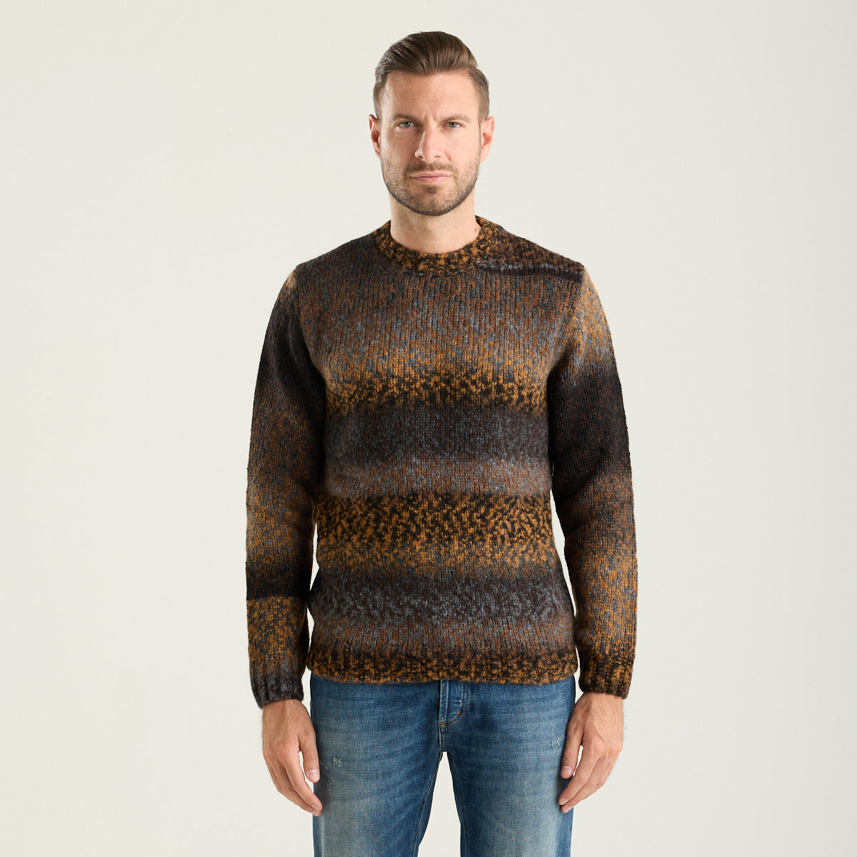 Dondup maglione girocollo in fantasia sfumato