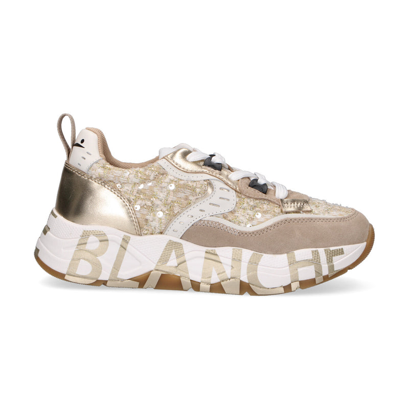 Voile Blanche sneaker Club105 in tessuto beige