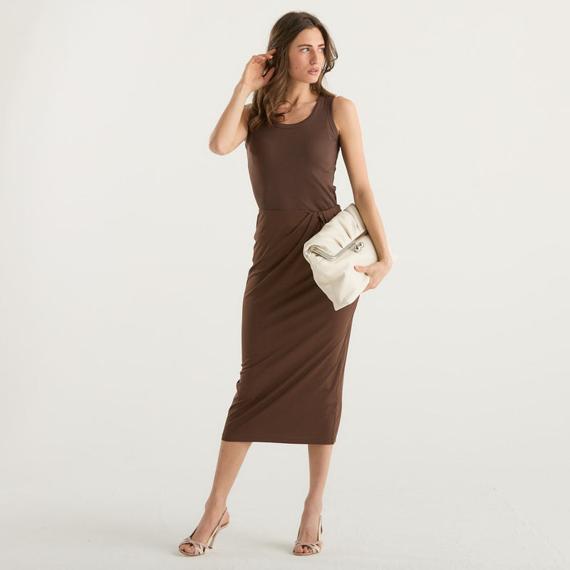 Weekend MaxMara gonna midi pieghe marrone