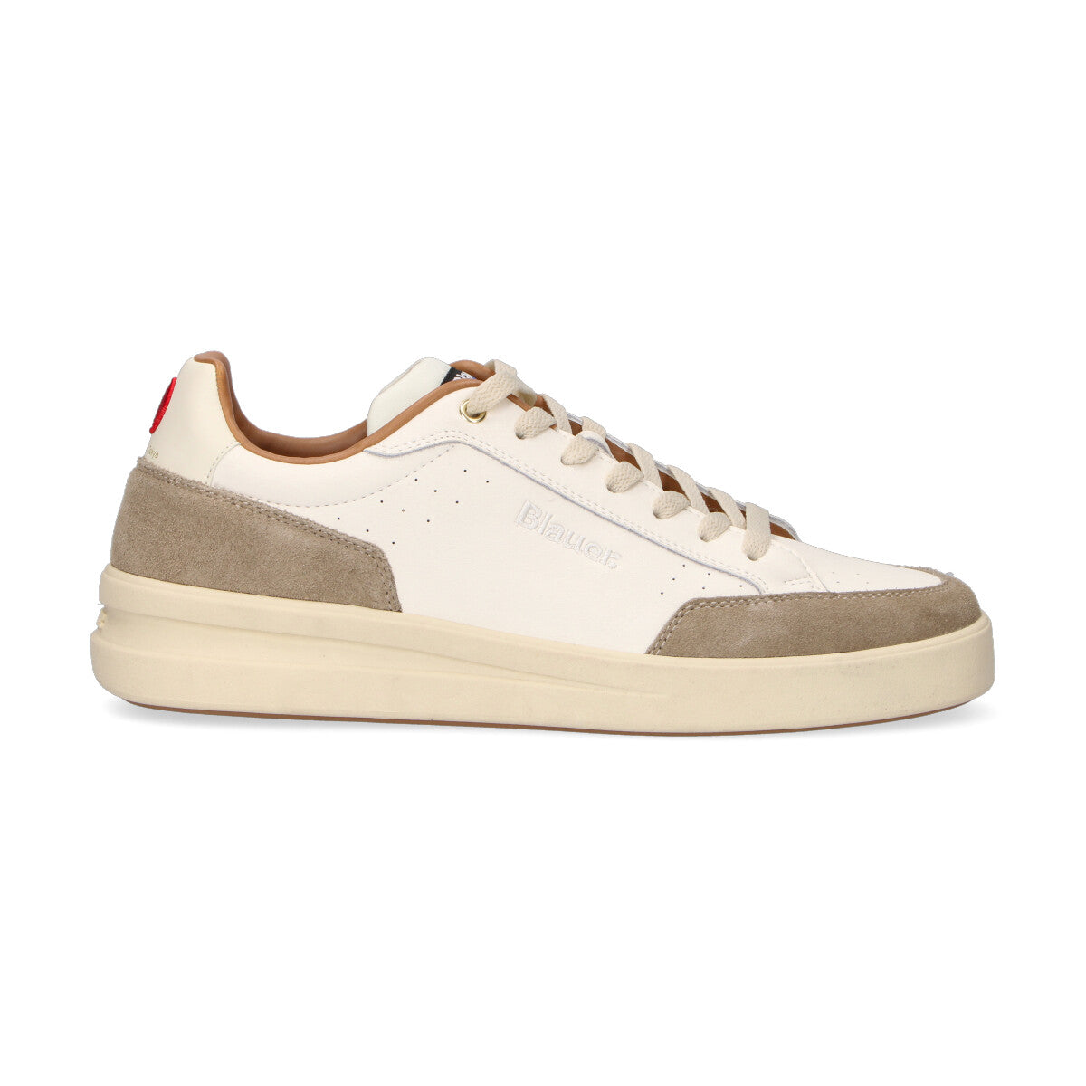 Blauer sneaker Kyoto in pelle bianca