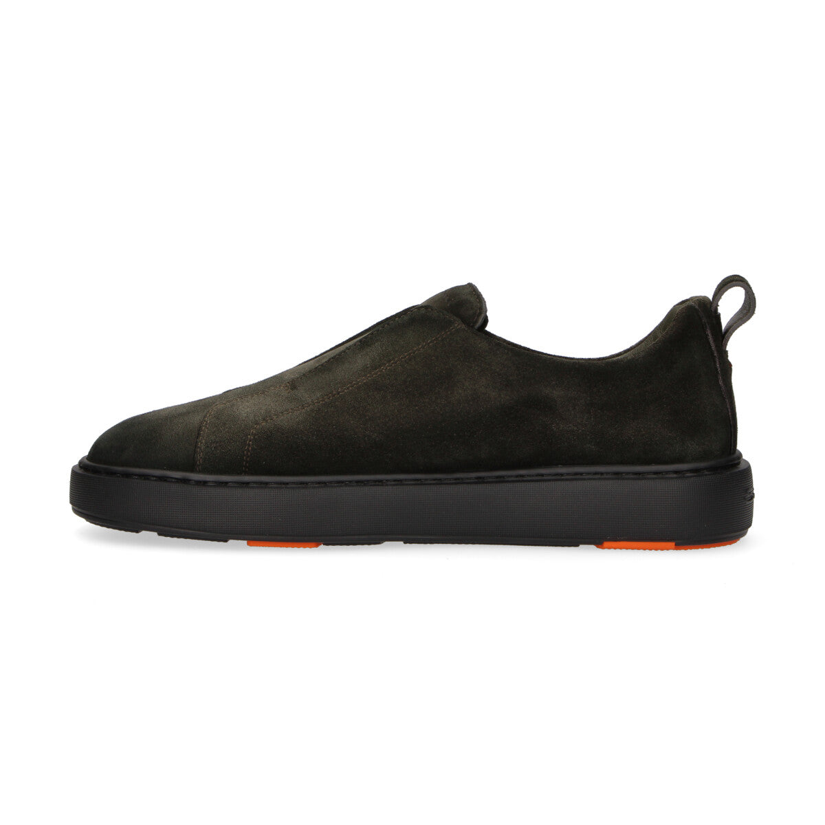 Santoni sneaker slip-on in suede verde