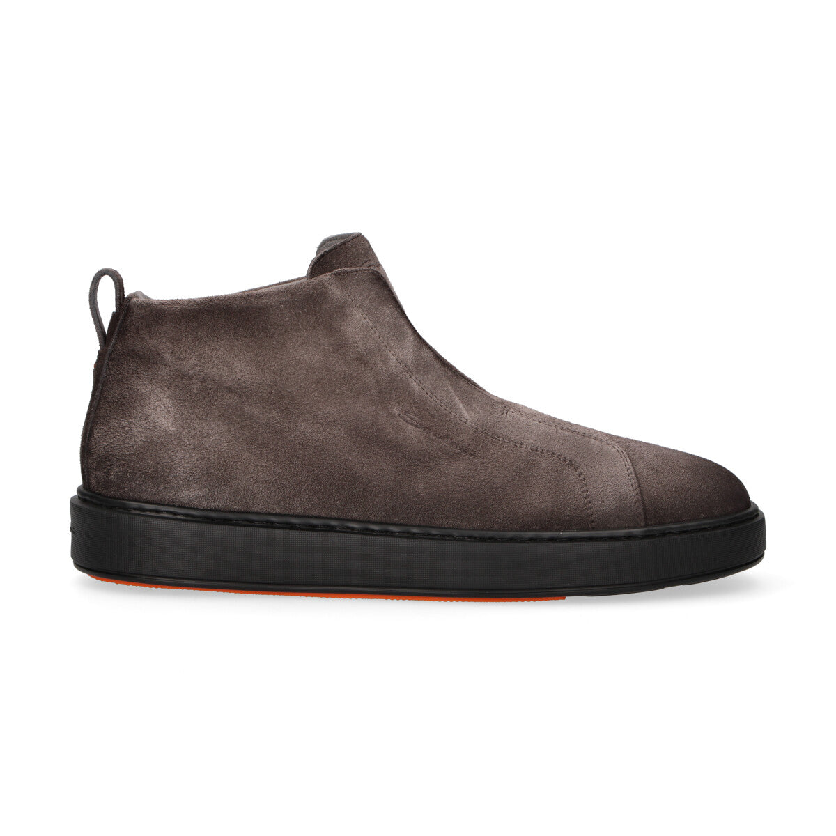 Santoni sneaker slip-on in suede grigio