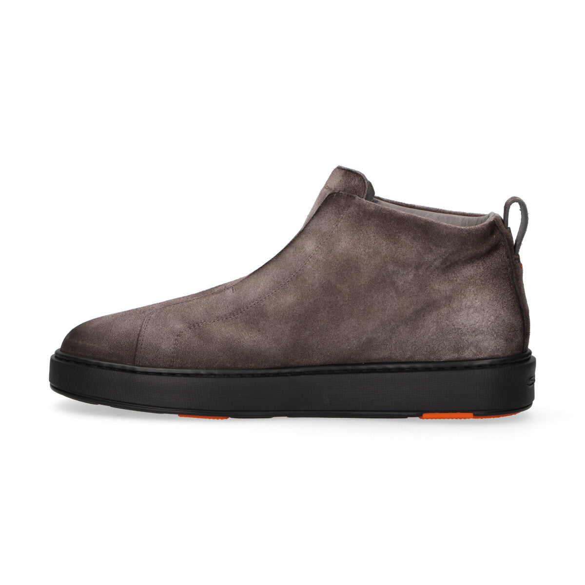 Santoni sneaker slip-on in suede grigio