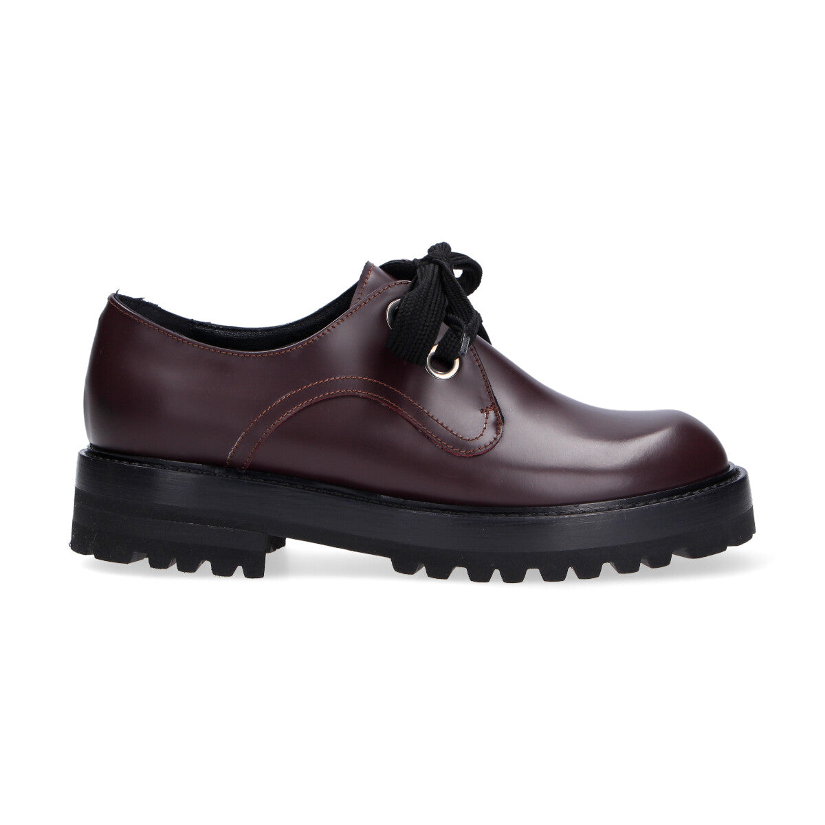 Siton scarpa stringata pelle abrasivata bordò