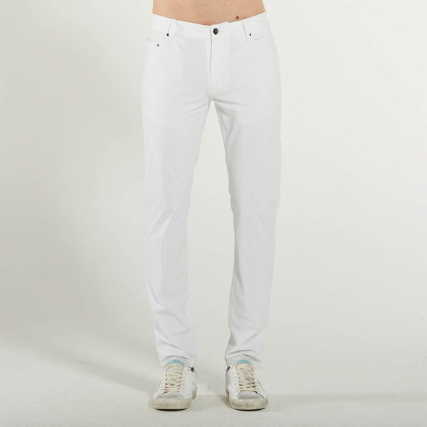 RRD pantalone 5 tasche tessuto tecnico bianco