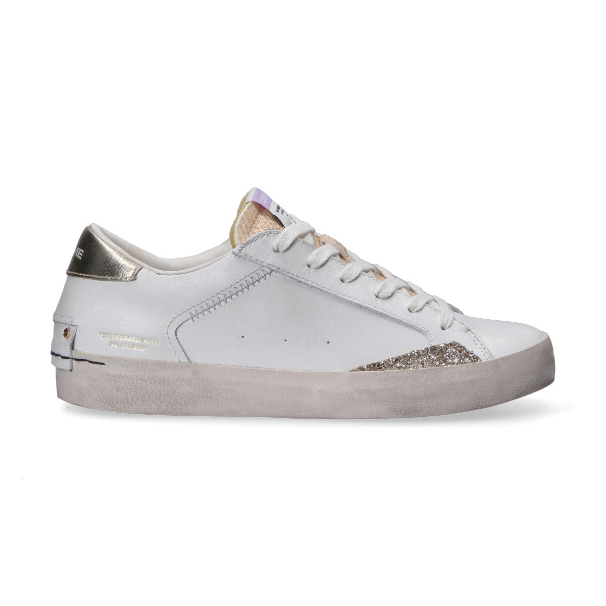 Crime London sneaker Distressed oro rosa