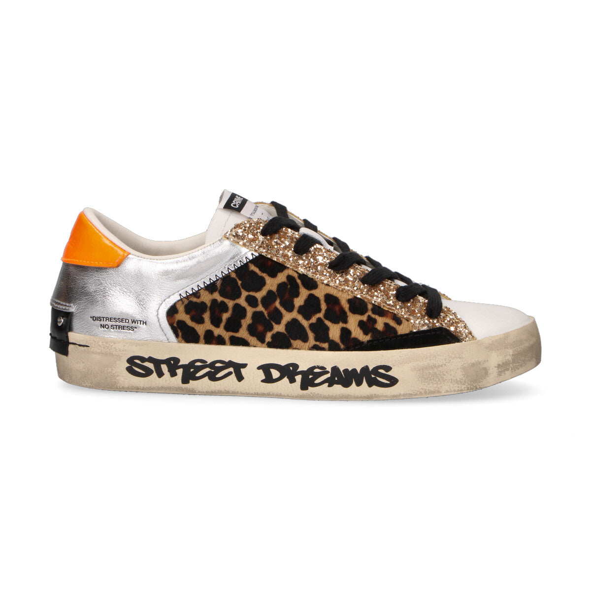 Crime London sneaker Distressed animalier