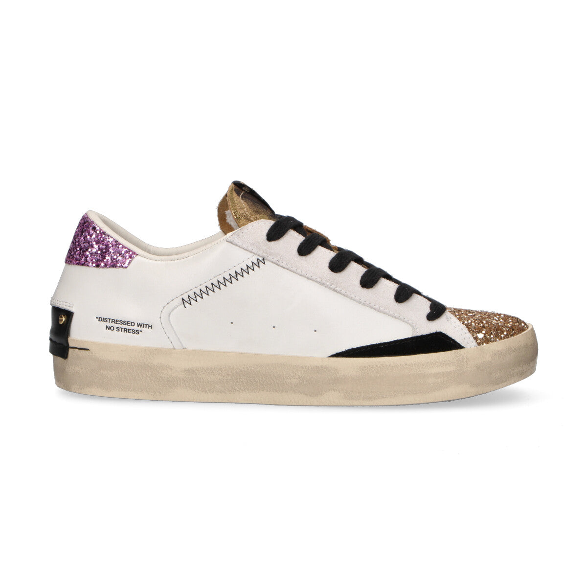 Crime London sneaker Distressed glitter