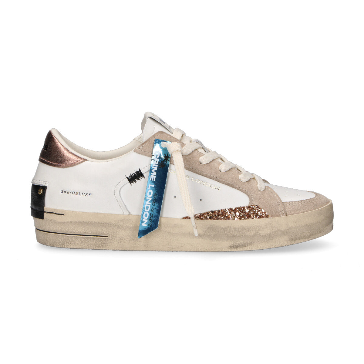 Crime London sneaker SK8 Deluxe pelle bianca