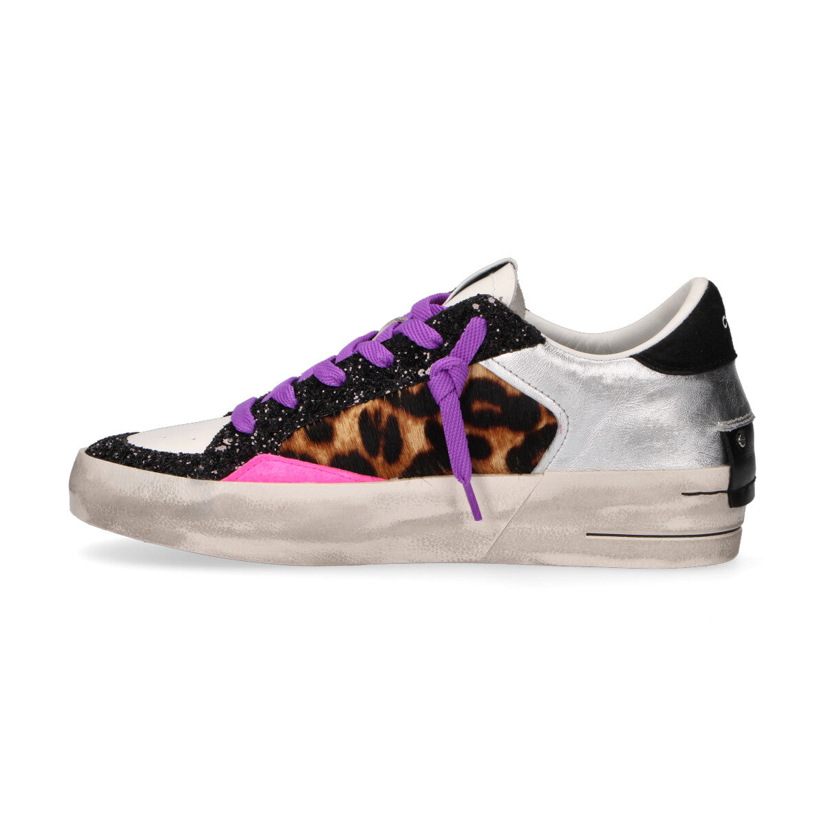 Crime london sneacker SK8 Deluxe cavallino glitter