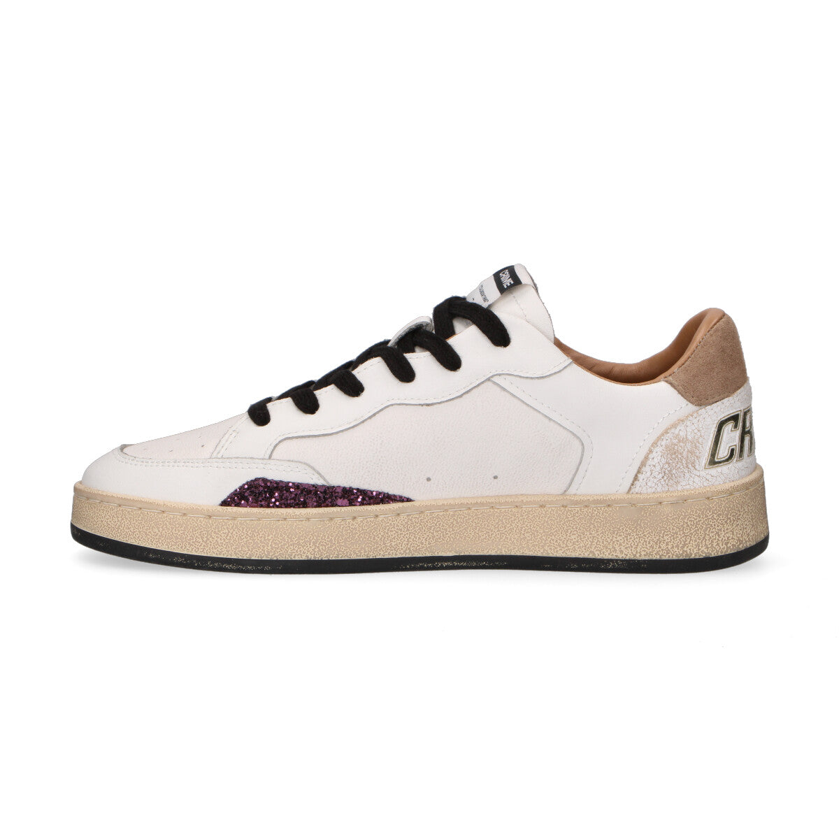 Crime London sneaker Chelsea pelle bianca