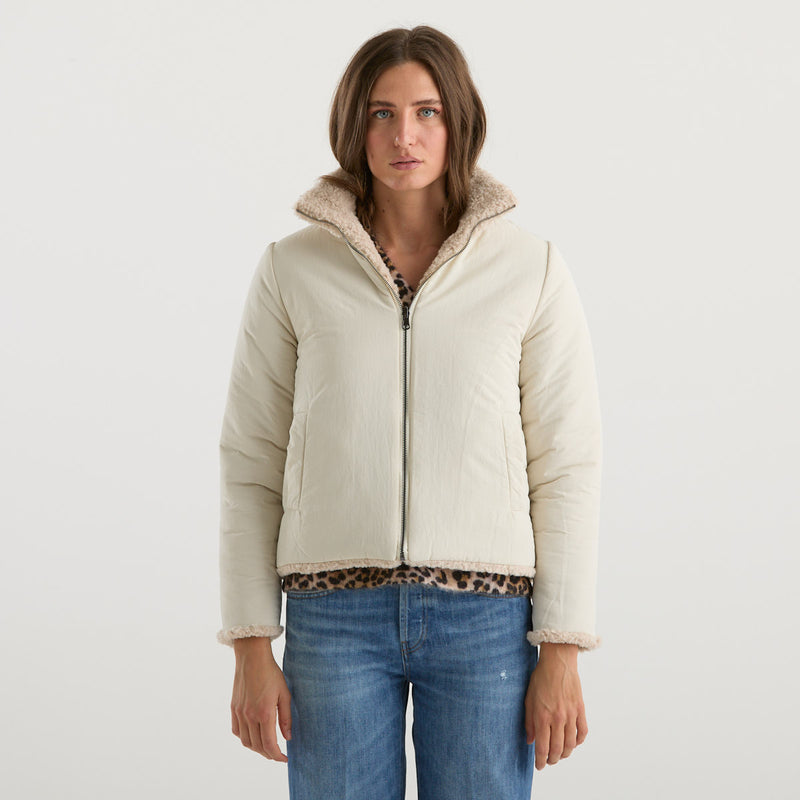Blanche giubbino teddy reversibile beige