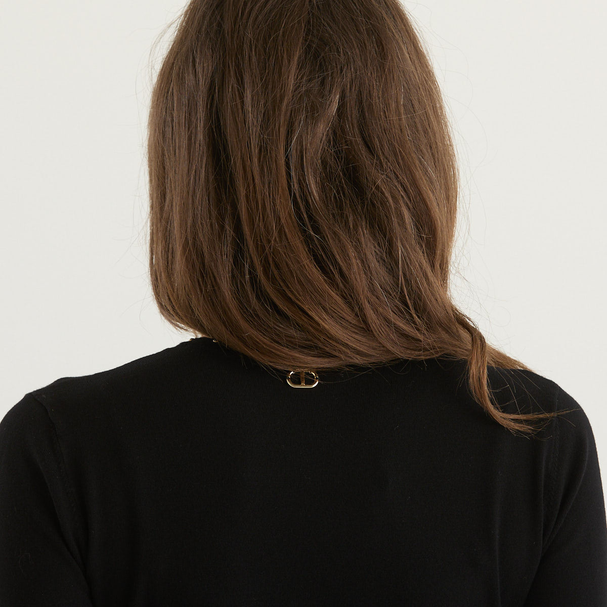 Twinset abito lungo elasticizzato in tessuto nero