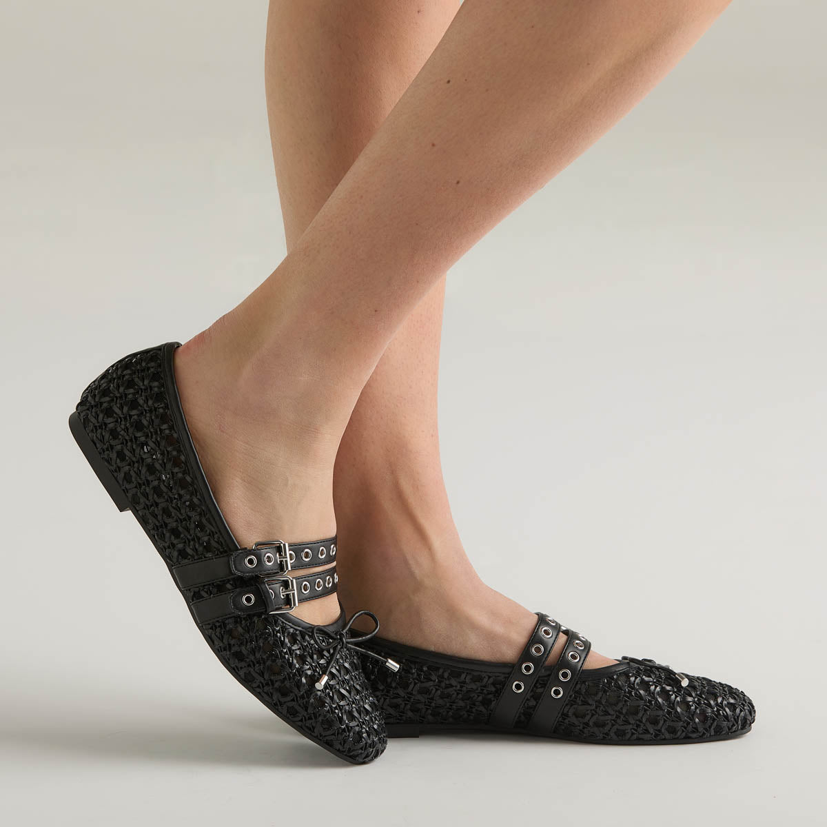 Ballerina Loafer Intrecciata nero