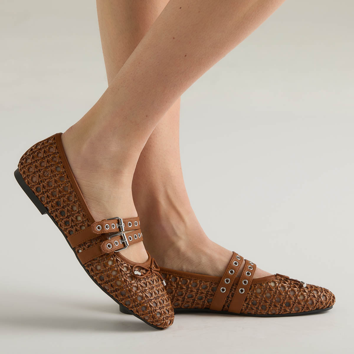 Ballerina Loafer Intrecciata cuoio