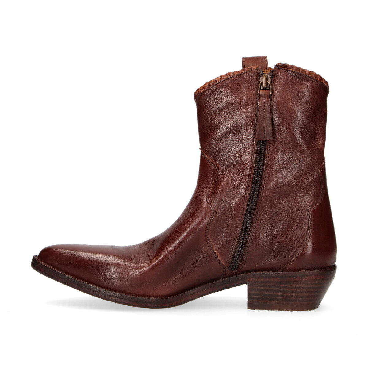 Zolfo stivale texano in pelle marrone