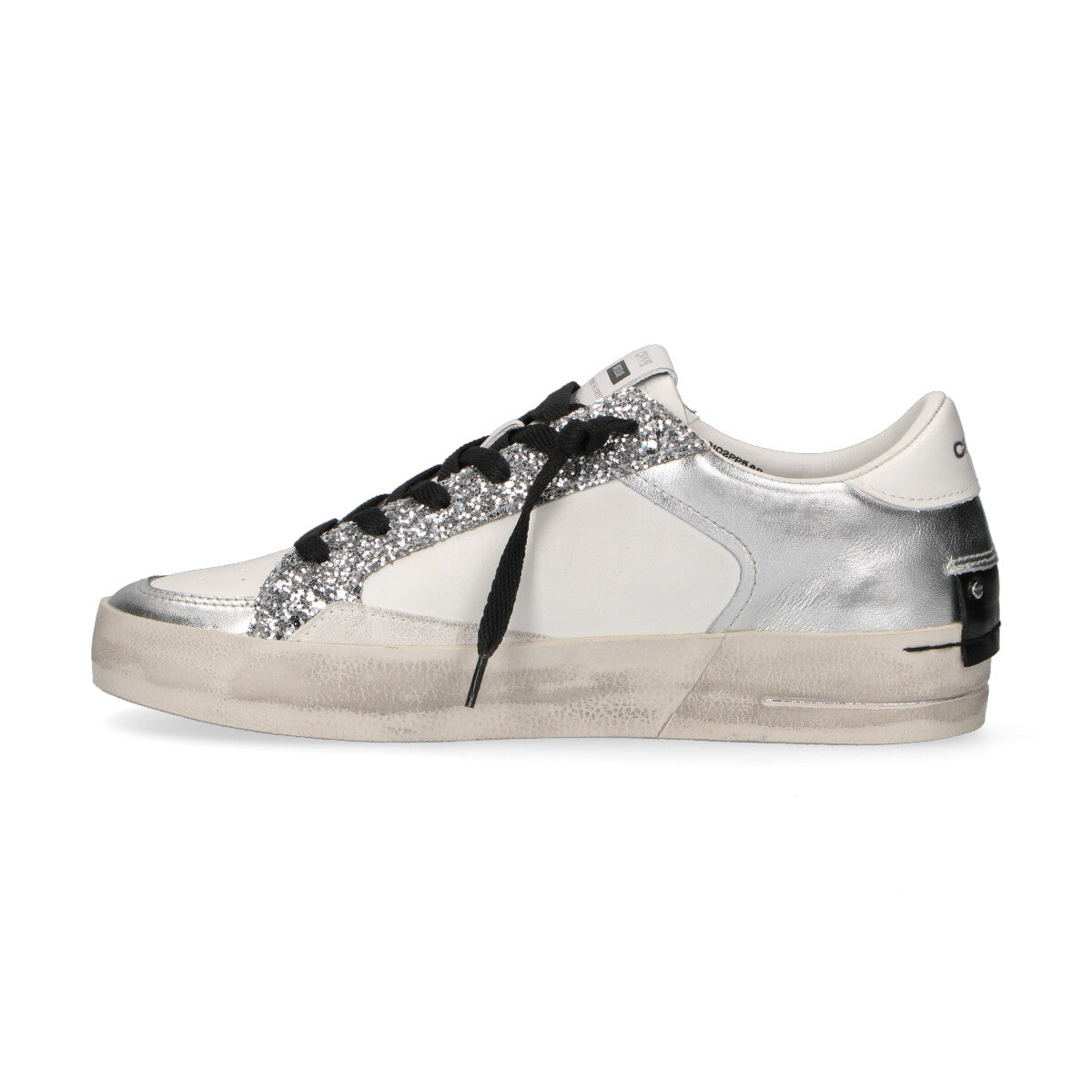 Crime London sneaker Sk8 Deluxe silver glam