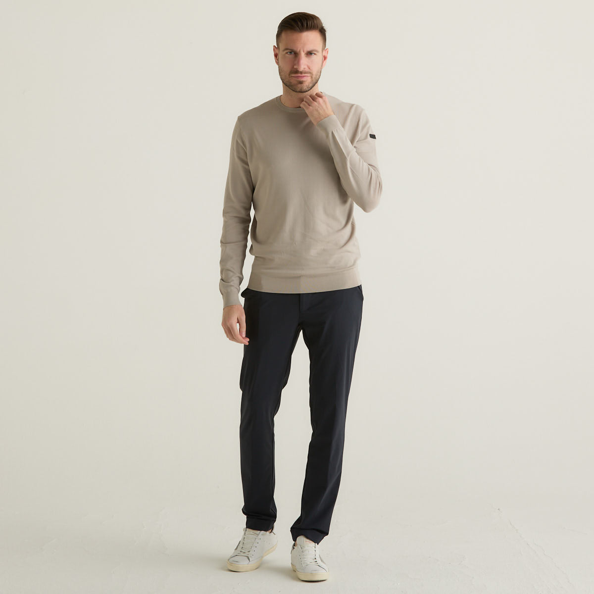 Rrd maglia girocollo Maxell Round tessuto beige