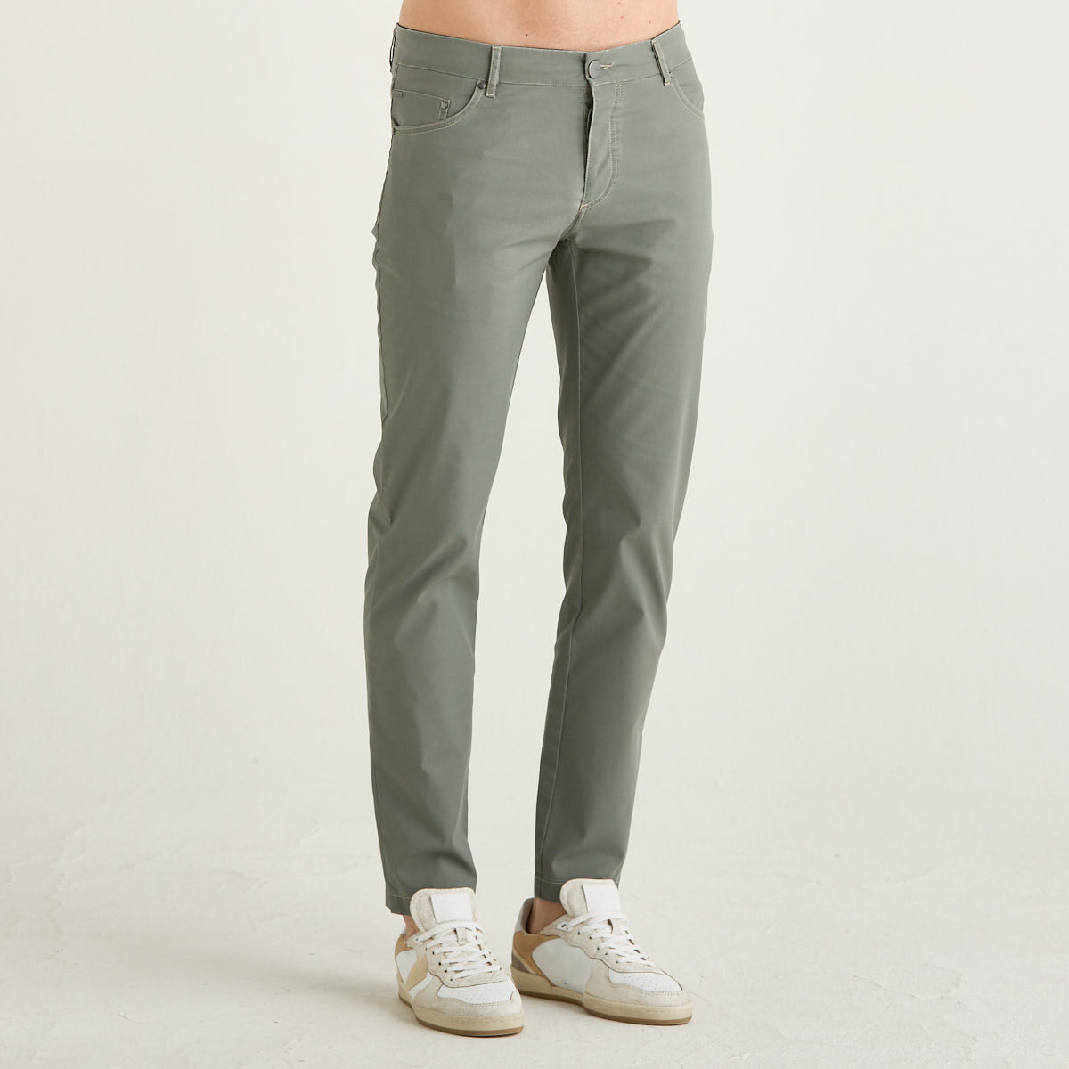 RRD pantalone 5 tasche in tessuto verde chiaro