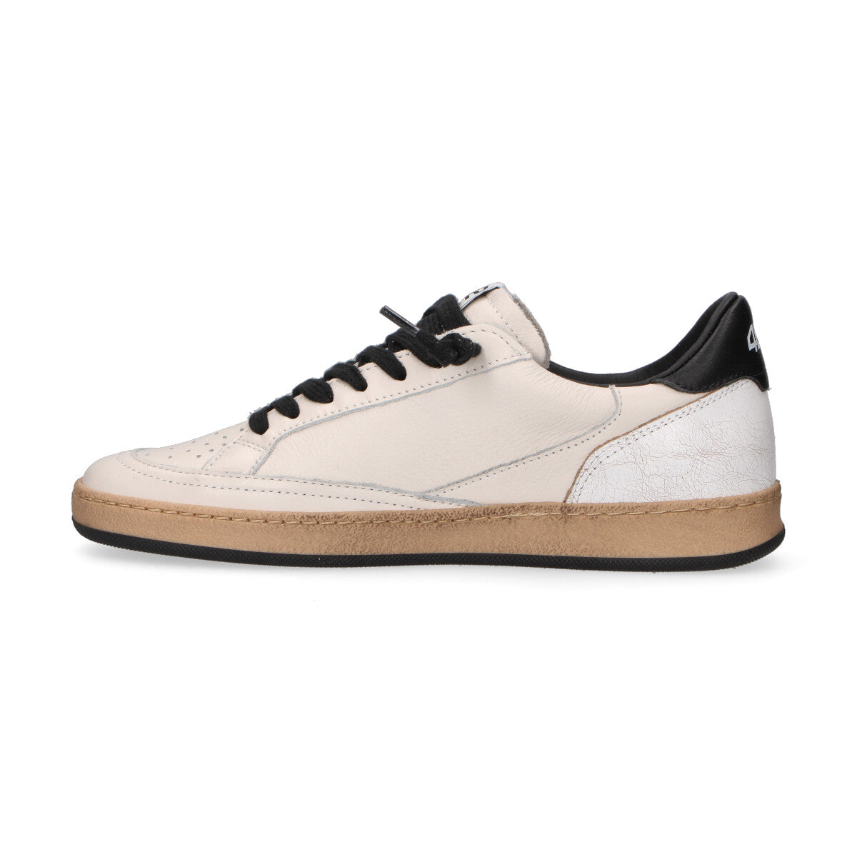 4B12 Sneakers donna Playnew bianche glitter argent