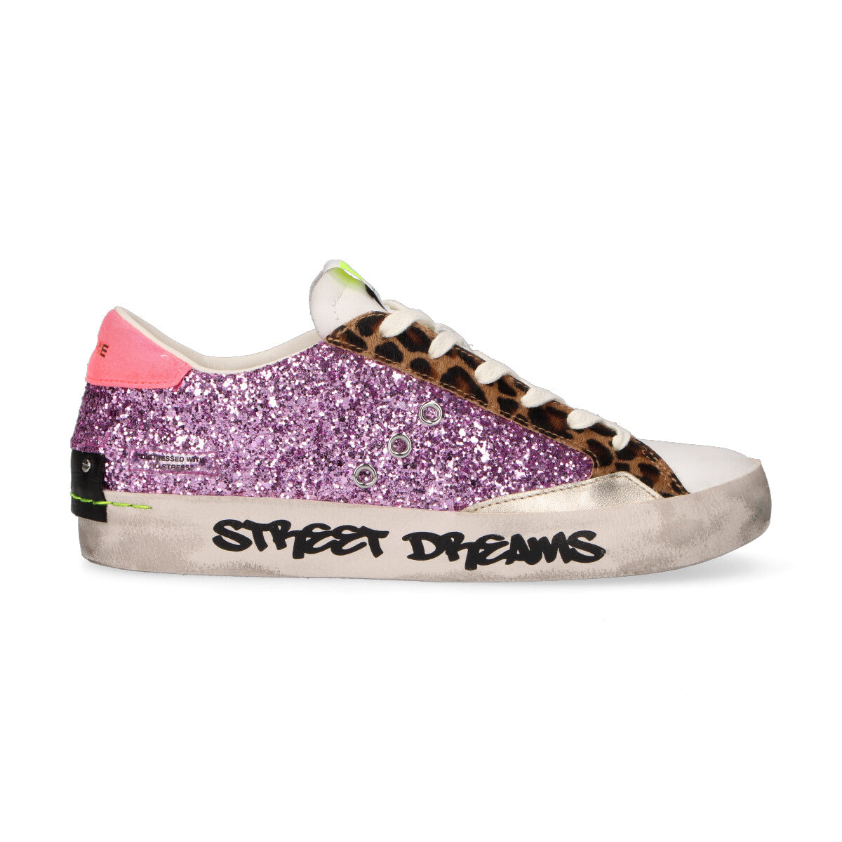 Crime London sneaker Distressed purple pop