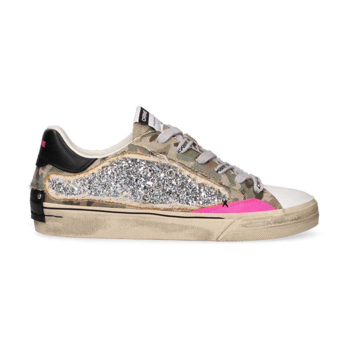 Crime London sneaker Distressed Camo stardust